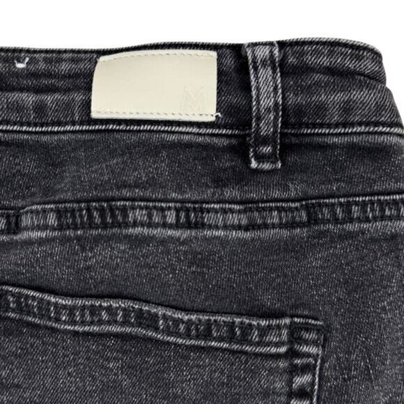 Maje High Rise Anthracite Straight Cut Jean With Raw Ripped Hem Size XL / 42 FR - Picture 8 of 9